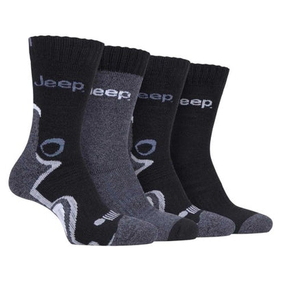 Front - Jeep Mens Performance Boot Socks (Pack of 4)
