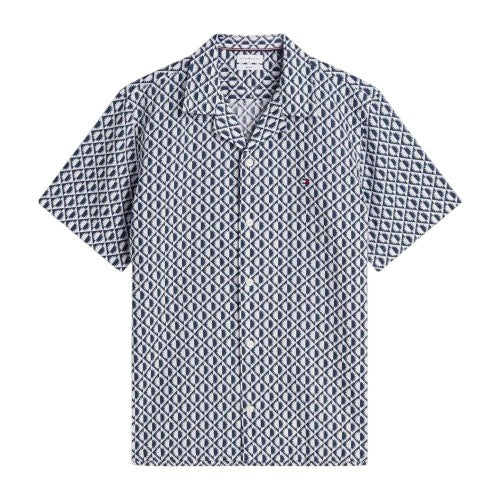 Front - Tommy Hilfiger Mens Patterned Short-Sleeved Shirt
