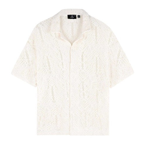 Front - Represent Mens Cotton Crochet Detail Shirt