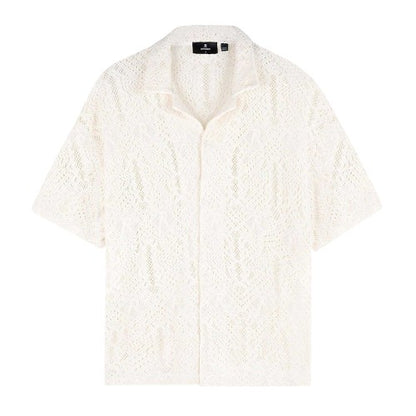 Front - Represent Mens Cotton Crochet Detail Shirt