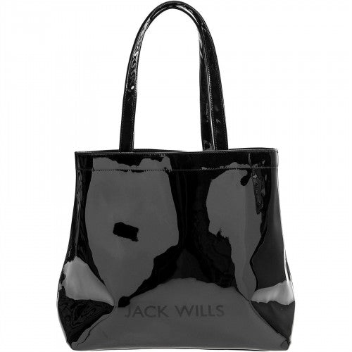 Front - Jack Wills Patent Polyurethane Tote Bag