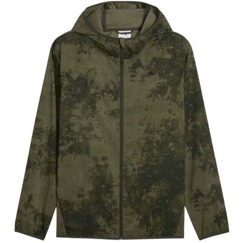 Front - Puma Mens Monay Camo Hooded Jacket