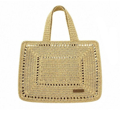 Front - Flannels Crochet Beach Tote Bag