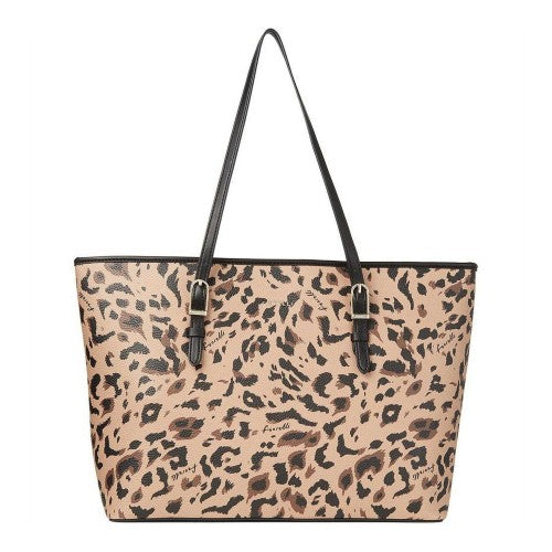 Front - Fiorelli Etta Leopard Print Tote Bag