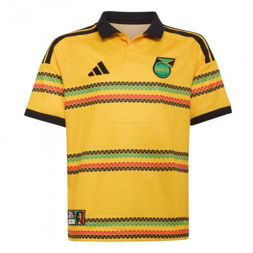 Front - Adidas Childrens/Kids Bob Marley 2026 Jamaica Home Shirt