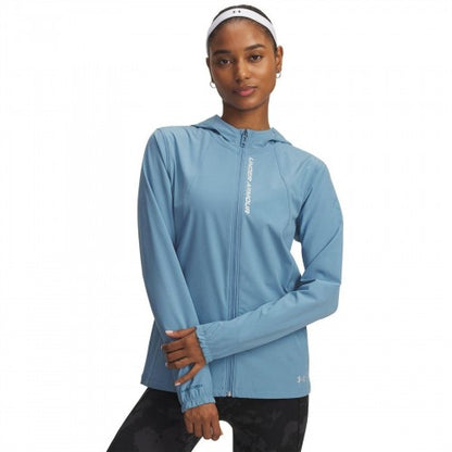 Front - Under Armour Womens/Ladies Outrun Storm Hooded Jacket
