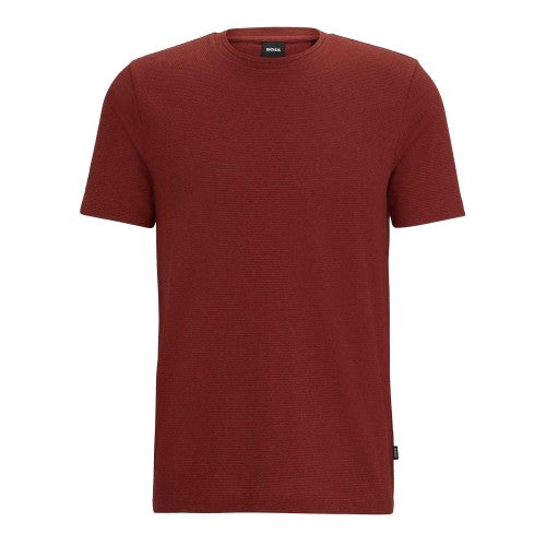 Front - Boss Mens Tiburt Bubble Structure Jacquard T-Shirt