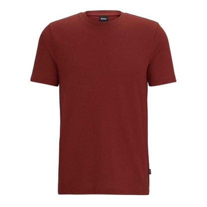 Front - Boss Mens Tiburt Bubble Structure Jacquard T-Shirt