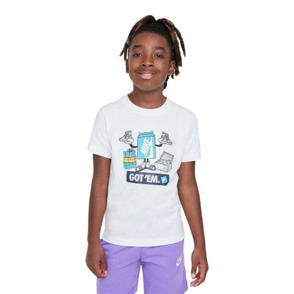 Front - Nike Childrens/Kids Logo Crew Neck Boxy T-Shirt