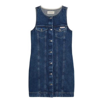 Front - Calvin Klein Womens/Ladies Denim Mini Dress