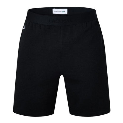 Front - Lacoste Mens Waffle Relaxed Fit Pyjama Shorts
