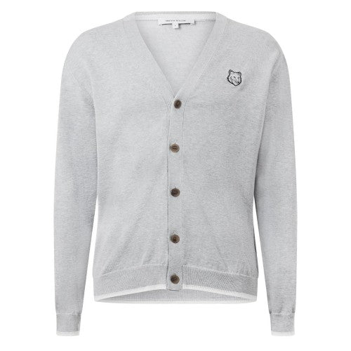 Front - Maison Kitsuné Mens Fox Head Cardigan