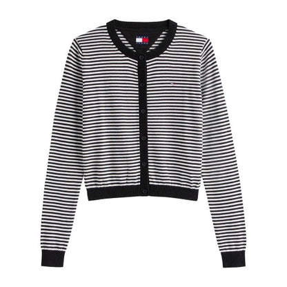 Front - Tommy Jeans Womens/Ladies Jeans Cardigan