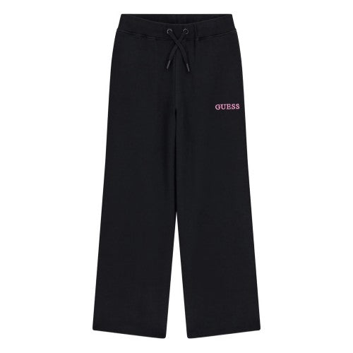 Front - Guess Girls Wide Leg Jogging Bottoms