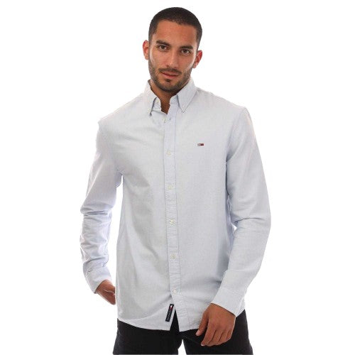 Front - Tommy Jeans Mens Oxford Button-Down Regular Shirt