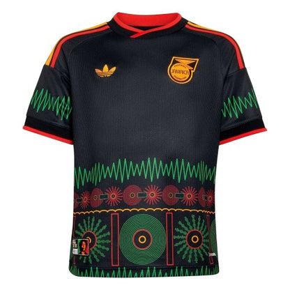 Front - Adidas Childrens/Kids Bob Marley 2026 Jamaica Away Shirt