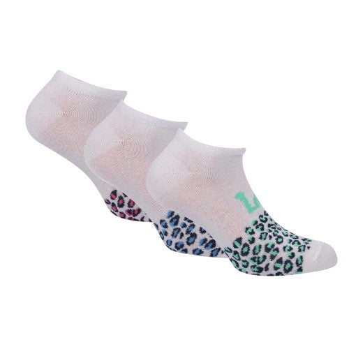 Front - Lee Womens/Ladies Leopard Print Liner Socks (Pack of 3)