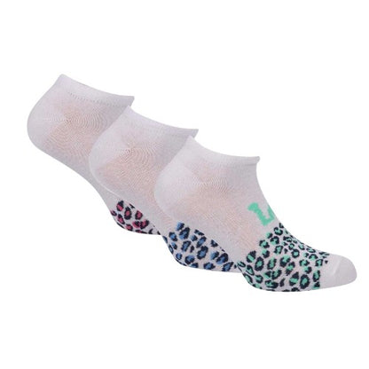 Front - Lee Womens/Ladies Leopard Print Liner Socks (Pack of 3)