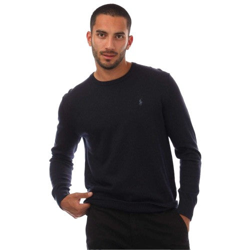 Front - Ralph Lauren Mens Embroidered Logo Cotton Blend Sweatshirt