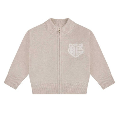 Front - Couture Club Childrens/Kids Embroidered Logo Cardigan
