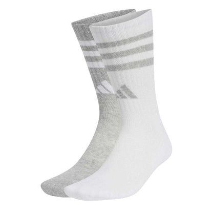 Front - Adidas Womens/Ladies Striped Crew Socks (Pack of 3)