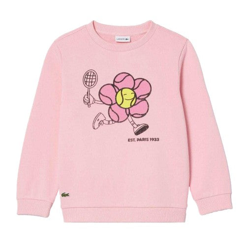 Front - Lacoste Childrens/Kids Printed Crew Neck Sweatshirt