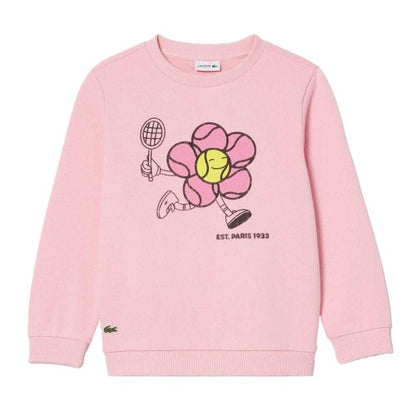 Front - Lacoste Childrens/Kids Printed Crew Neck Sweatshirt