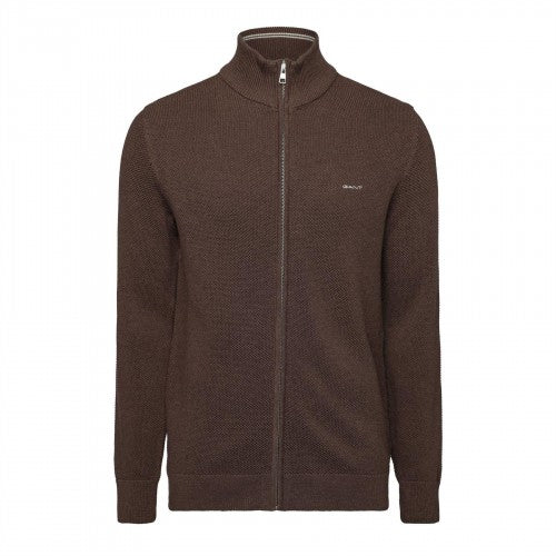 Front - Gant Mens Pique Cardigan