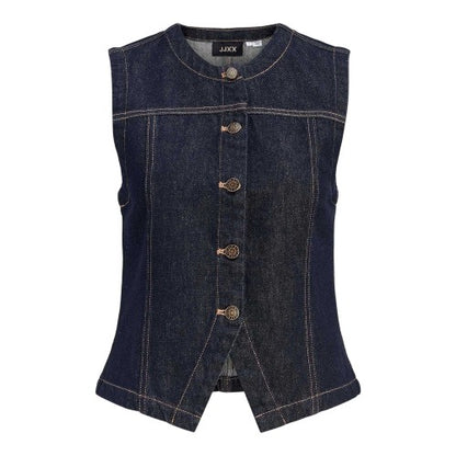 Front - JJXX Womens/Ladies Denim Sleeveless Waistcoat