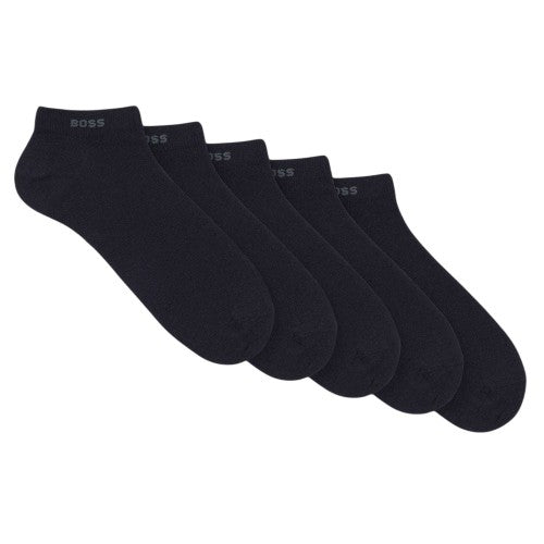 Front - Boss Mens Cotton Blend Ankle Socks (Pack of 5)
