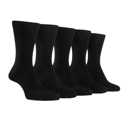 Front - Farah Mens Long Cotton Blend Crew Socks (Pack of 5)