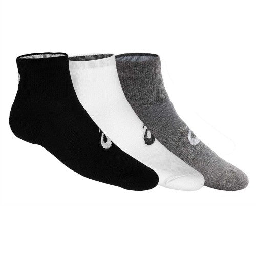 Front - Asics Unisex Adult Quarter Socks (Pack of 3)