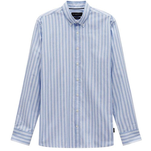 Front - Bugatti Mens Striped Oxford Shirt