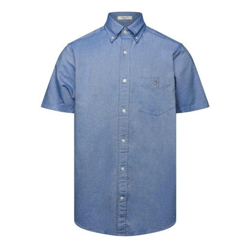 Front - Gant Mens Oxford Regular Short-Sleeved Shirt