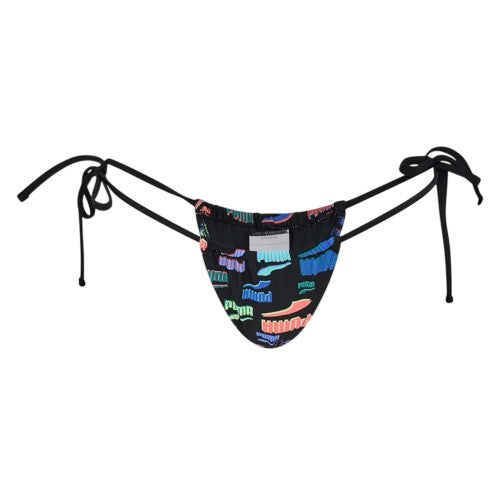 Front - Puma Womens/Ladies Tanga Graphic Print Side Tie Bikini Bottoms