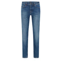 Front - Boss Mens Leather Badge Tapered Jeans