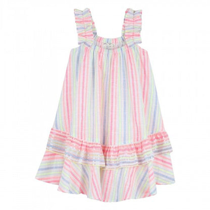 Front - Billieblush Girls Stripe Smock Dress