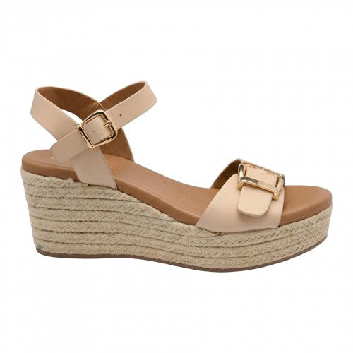 Front - Lotus Shoes Womens/Ladies Emeia Espadrille Wedge Sandals