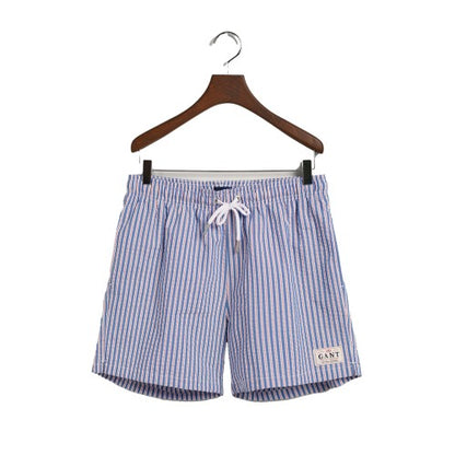 Front - Gant Mens Seeksucker Classic Swim Shorts