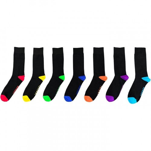 Front - Firetrap Mens Contrast Socks (Pack of 7)