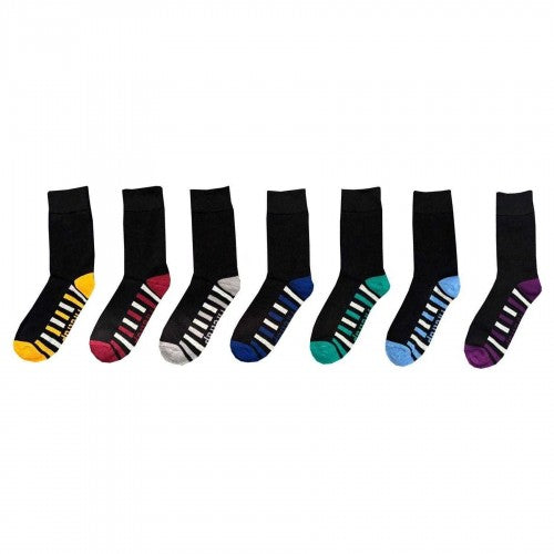 Front - Firetrap Mens Striped Crew Socks (Pack of 7)