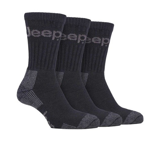Front - Jeep Mens All Terrain Boot Socks (Pack of 3)