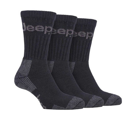 Front - Jeep Mens All Terrain Boot Socks (Pack of 3)