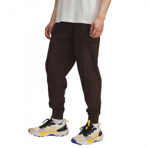 Front - Under Armour Mens Trail Run Tapered Slim Joggers