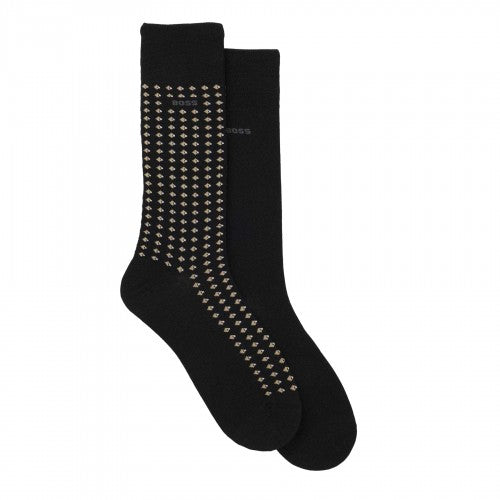 Front - Hugo Mens Crew Socks (Pack of 2)