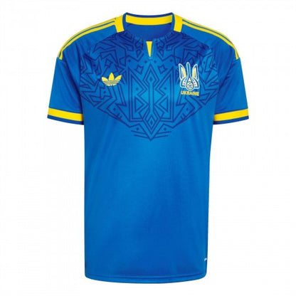 Front - Adidas Mens World Cup 2026 Ukrainian Football Federation Away Shirt