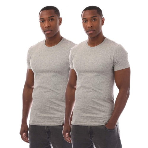 Front - Ralph Lauren Mens Crew Neck T-Shirt (Pack of 2)