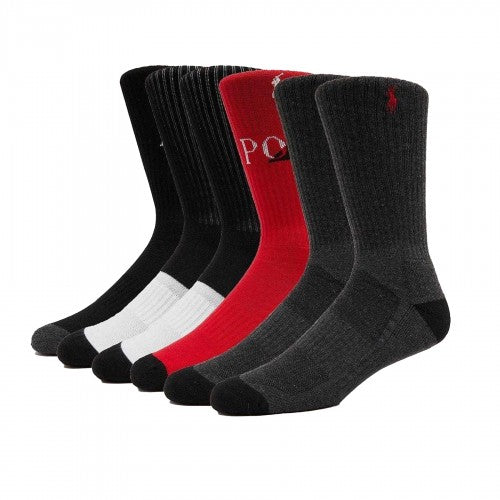 Front - Ralph Lauren Mens Polo Ankle Socks (Pack of 6)