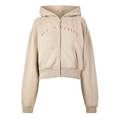 Front - PE Nation Womens/Ladies Eastside Cropped Fleece Jacket