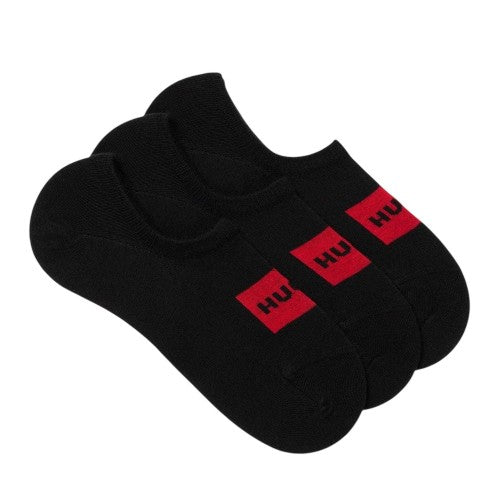 Front - Boss Mens Label No-Show Socks (Pack of 3)
